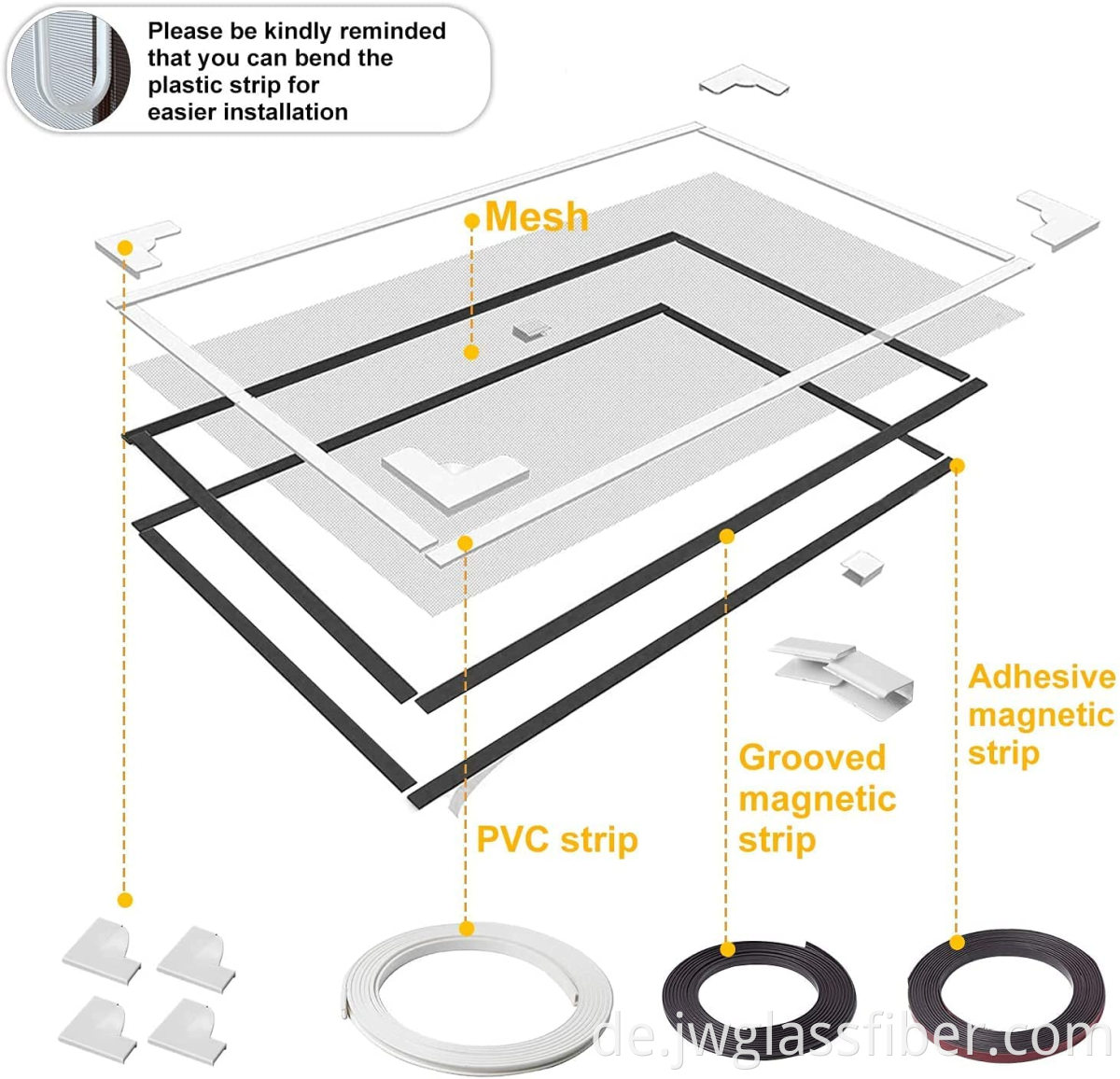 DIY Magnetic Insect Protection Fenster Bildschirm Anti -Insektennetze